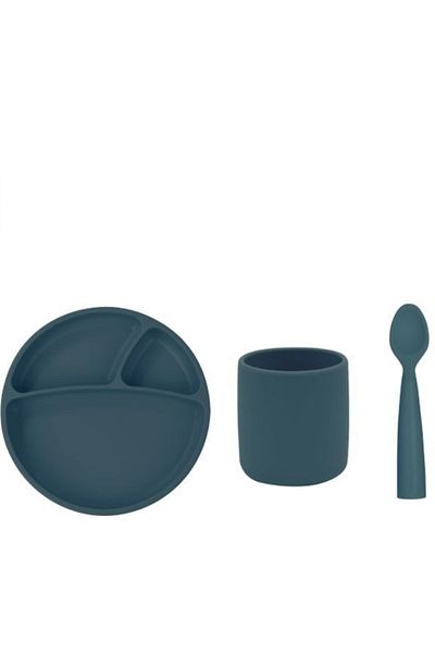OiOi Silicone Nutrition Set 3 Pieces Deep Blue