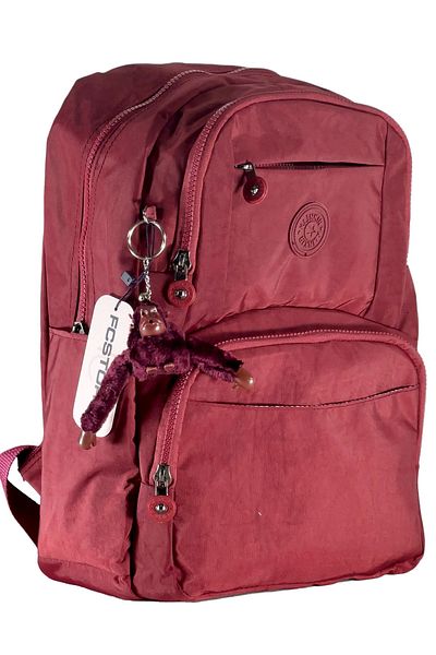 FCSTORE Unisex Claret Red Backpack Wrinkle Αδιάβροχη Σχολική Τσάντα Clinker Τσάντα ταξιδιού Laptop 40x30x15cm