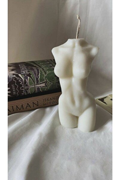 ersu store Büyük Boy Dekoratif Kokulu 13 Cm X 5 Cm Kadın Büst Mum