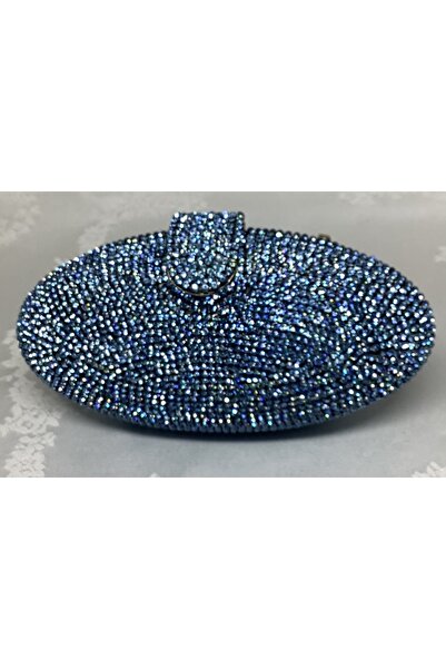 Noemi Fm Oval Swaroski Taşlı Metal Clutch
