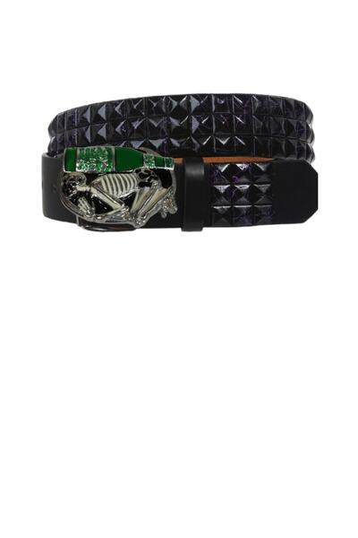 targay Αθλητική ζώνη τζιν με καουμπόικη αγκράφα, γοτθικού πανκ στυλ, με καρφι...