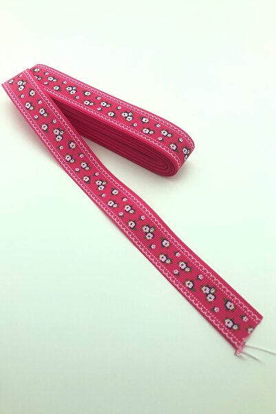 Limelia Fucsia Mică Motiv Floral Imprimat Grosgrain Cutie 10 Mt