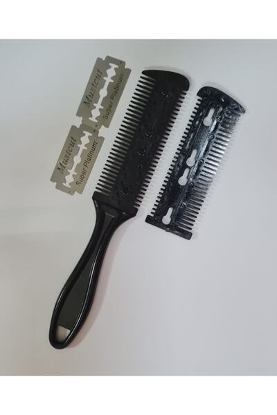 Mass Saç Usturası Geniş Ince - Kalın 2 Taraflı Jiletli Tarak Pratik Çift Jilet Hac Ustura