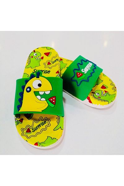 Pandalina Children's Slippers, Anti-Slip Children's Slippers, Sea Pool Slippers, Dinosaur Figured Slippers