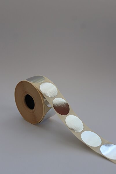 demontecraft Gri argintiu, autocolant cu puncte de 3 cm în oglindă 20 buc