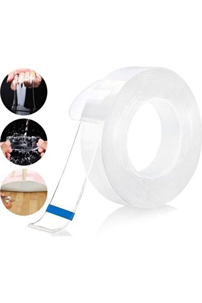 SAVORYHOME 1 Metre 30 Mm Eni Çift Taraflı Nano Teknolojili Süper Güçlü Bant E...