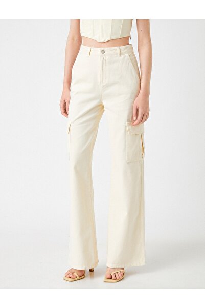 Koton Wide Leg Cargo Pants Cotton