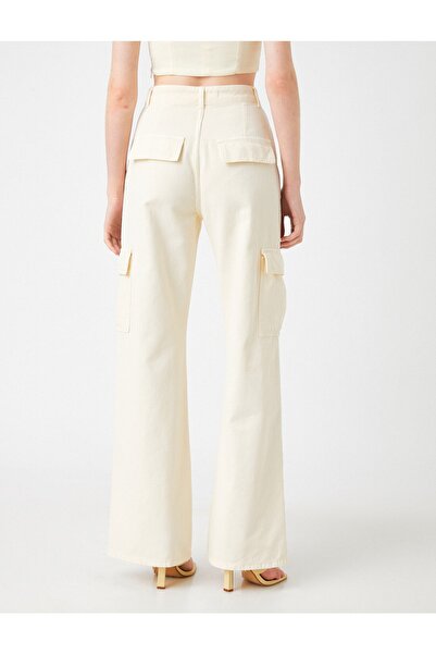 Koton Wide Leg Cargo Pants Cotton
