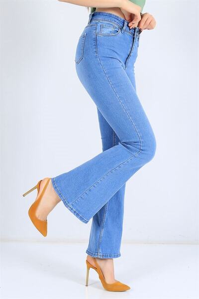 SANTA BELLA Jesika Відкритий блакитний не вицвітаючий іспанський джинси екстр...