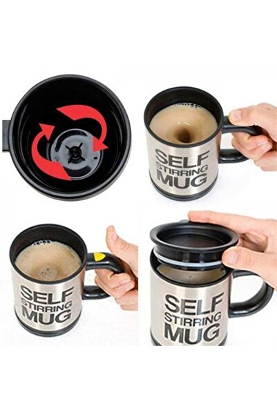 Genel Markalar Self Stirring Mug Karıştırıcı Özellikli Mikser Kupa Bardak