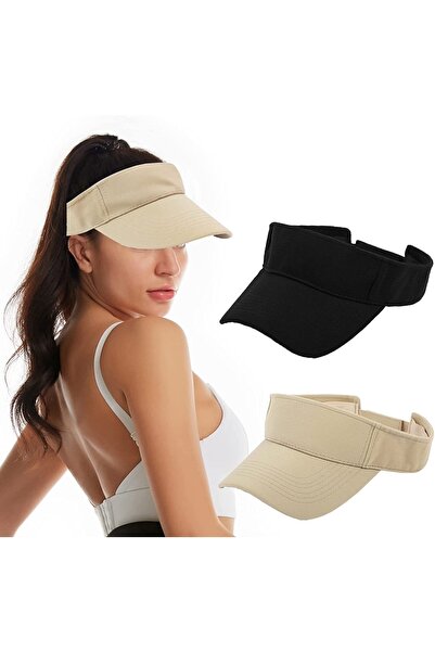 Shopiolog Unisex Uv Protective Sports Beach Visor Σετ καπέλων 2 τεμαχίων