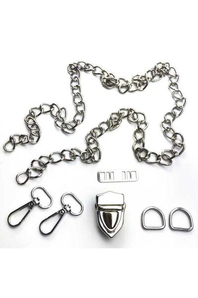 Genel Markalar Çanta Zinciri Ve Klips Seti Gümüş