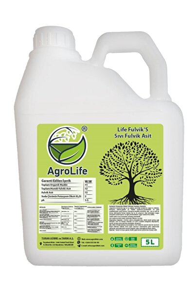 Argesol Tarım (lıfe Fulvik's) Sıvı Fulvik Asit 5 litre