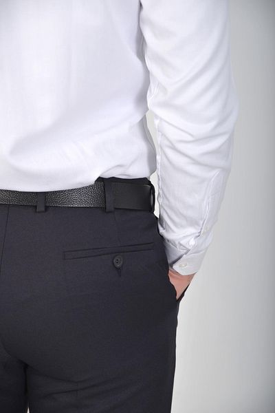 Önkal gömlek Classic Cut Seasonal Navy Blue Color Men's Fabric Trousers