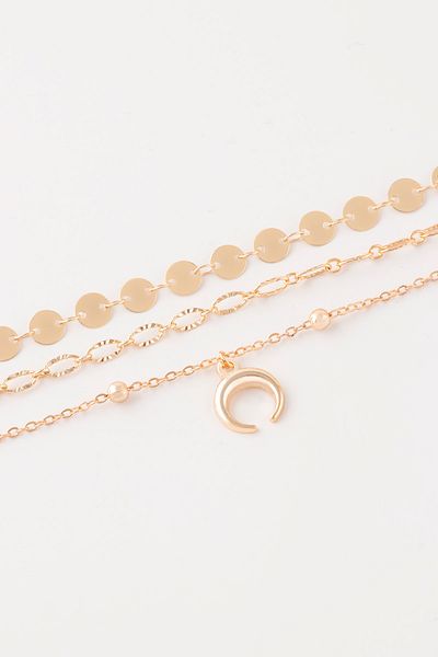 Sortie Aksesuar Crescent Figured Combination Anklet 035