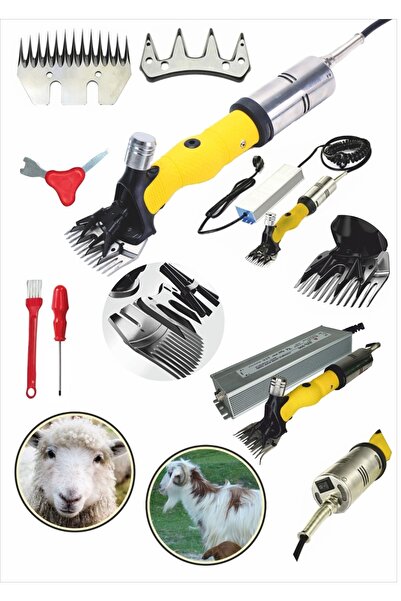 Mur-Cell Dark Yellow Güçlendirilmiş Adaptörlü Yeni Nesil Koyun - Keçi Kırkma Kırpma Makinesi