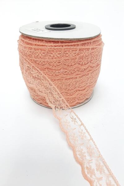 Limelia Δαντέλα με σχέδιο λουλουδιών σολομού 10 μέτρα