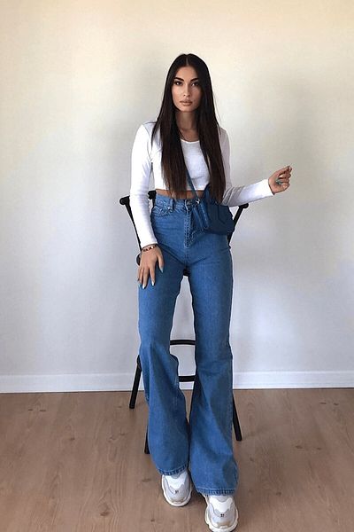 Ramrod Luiz Lycra anii 90, blugi, blugi, pantaloni palazzo, cu talie super înaltă, cu picioare largi