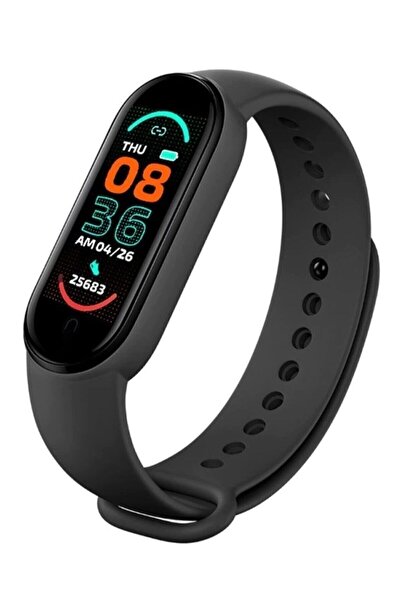 Genel Markalar Akıllı Bileklik Smart Band 6 | Yeni Sürüm, Full Fonksiyon, Suya Dayanıklı, Sporcu Saati, Siyah
