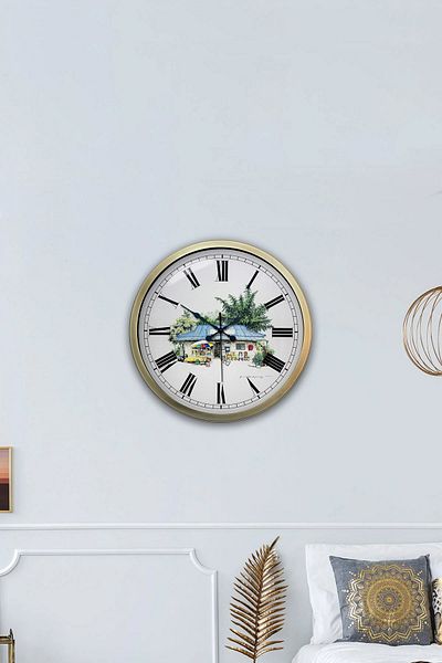 Kasva Concept Ceas de perete din metal antic de 40 cm