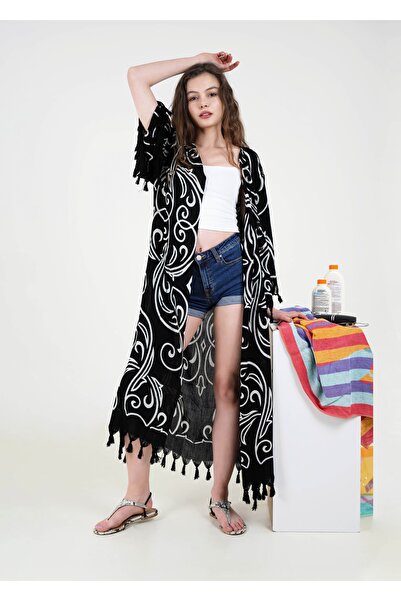 UnyTex Yazlık Trend Istanbul Kaftan /kuşaklı /caftan /el Baskısı /desing Caft...
