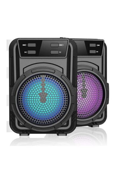 teknosepetim Kablosuz Bluetooth Hoparlör Işıklı Speaker Radyo Hafıza Kart Gir...