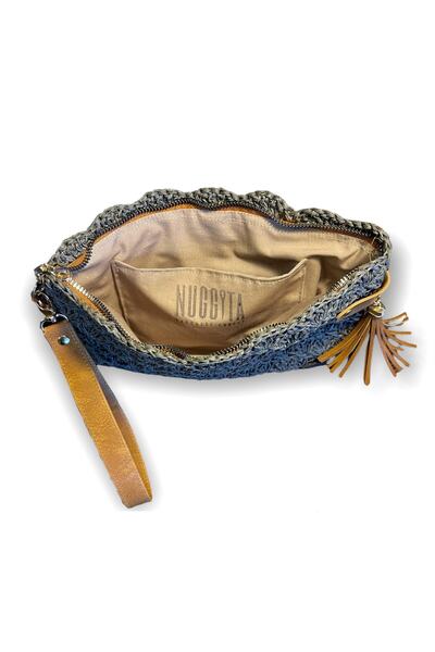 Nuggita Women's Handmade Anthracite Clutch Portfolio Bag