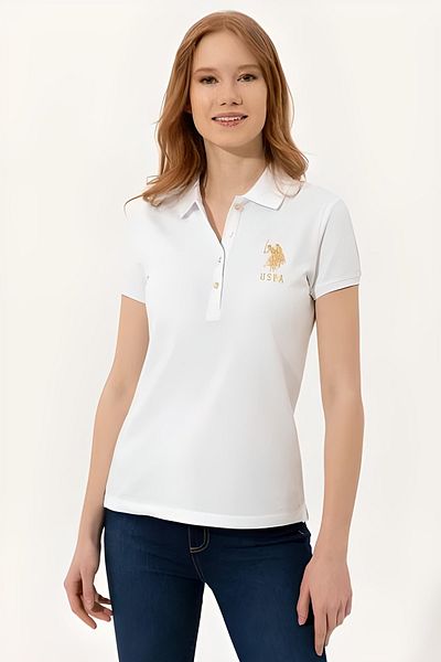U.S. Polo Assn. Tricou alb pentru femei
