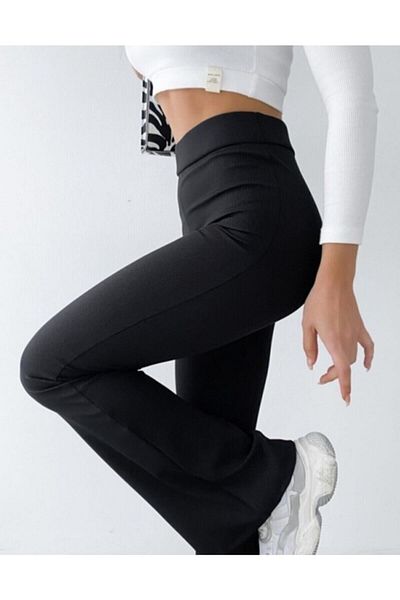 Winmoda34 Women's Flared Leg High Waist Pants
