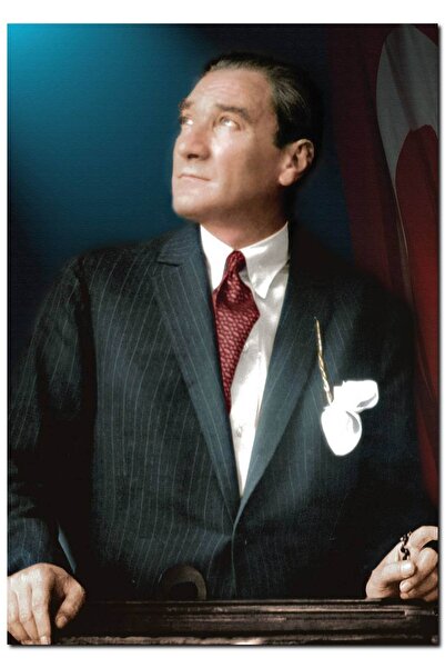 Cakatablo Ahşap Tablo Mustafa Kemal Atatürk Posterleri (25x35 Cm Boyut)