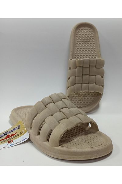 GEZER Beige Non-Slip Plastic Water-Resistant Soft Sole Daily Women's Wet Floor Slippers