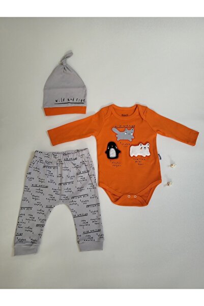 Miniworld Wild And Free Desenli 3 Parça Badili Erkek Çocuk - Bebek Takım