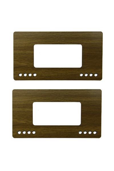 aladepo Дървена дръжка за чанта от MDF орех (1 чифт) правоъгълна