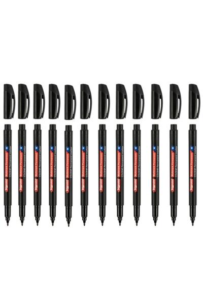 Bigpoint Permanent Marker (acetate) Pen M 1.0 Black (black) Set of 12