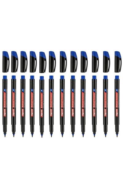 Bigpoint Permanent Marker (acetate) Pen M 1.0 Blue Set of 12