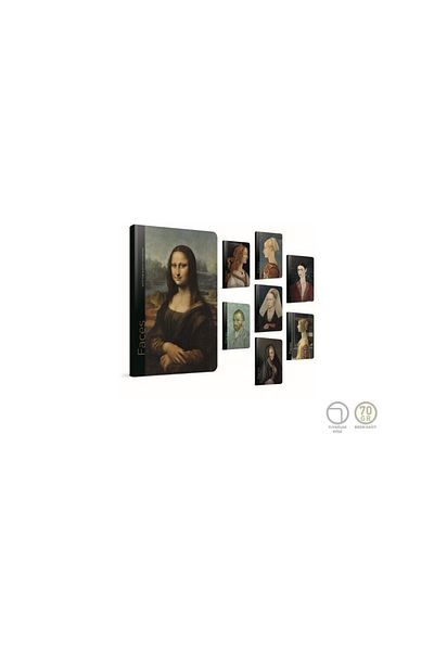 Gıpta Faces Rope Stitched Hard Cover Notepad 13x21cm 120 Sheets Striped Stand (20 Pack) 5605
