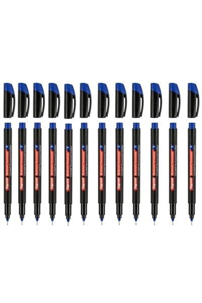 Bigpoint Permanent Marker (acetate) Pen S 0,3 Blue Set of 12