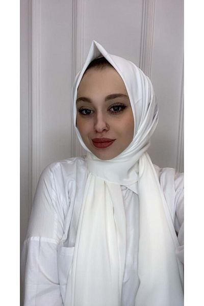 azra fashion Armine Trend Medina Silk Shawl White One Size