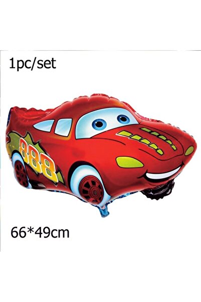 PARTİAVM Lightning Mcqueen Cars Themed Balloon Set 76cm Silver Number Balloon Starry Set