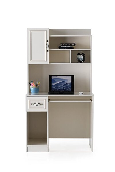 evimedairherşey Irmak Çekmeceli Kitaplıklı Çalışma Masası 90x60x167cm