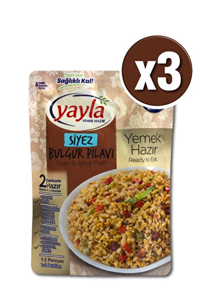 Yayla Yemek Hazır Siyez Bulgur Pilavı 250 Gram X 3 Adet