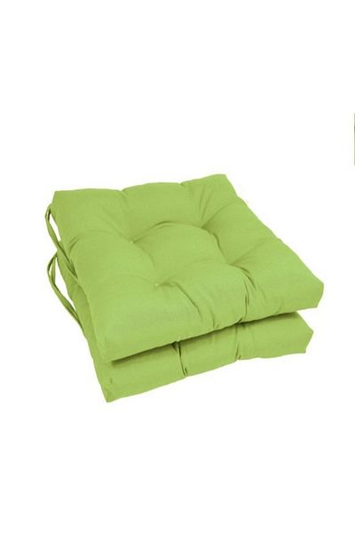 KAJJU TEXTİLE & DESİGN 2-Piece Pofidik Square Chair Cushion Green 40X40 cm