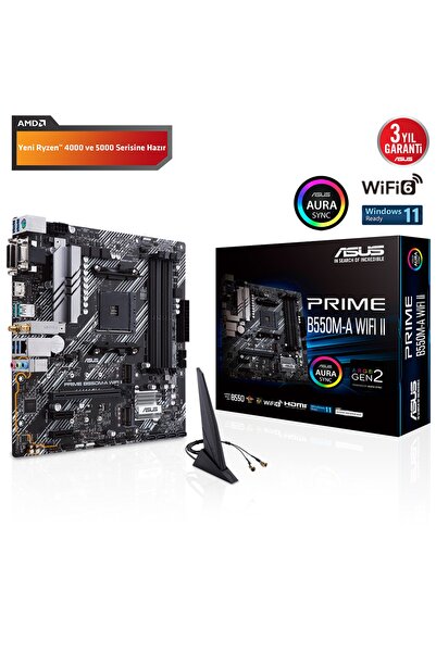 ASUS Prıme B550m-a Wıfı Iı 4xddr4 Vga+dvı+hdmı 2xm.2 Am4 Anakart