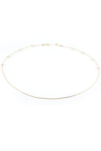 BVER Pearl Mini Stone Special Coated Italian Chain Glasses Strap Model 091