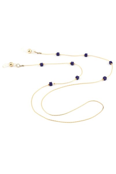 BVER حزام النظارة بسلسلة إيطالية مطلية بحجر صغير لؤلؤي موديل 057