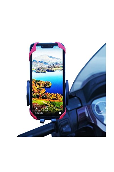 resolut Vespa - Piaggio Uyumlu Aynaya Montaj Kıskaçlı Motosiklet Telefon Tutucu