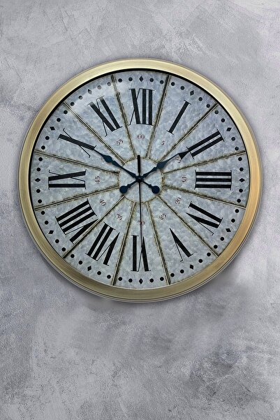 Kasva Concept هدية ساعة حائط معدنية مزخرفة مقاس 40 سم