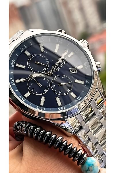 Ferrucci Functions Active Steel Strap Silver Color Men's Wristwatch + bracelet Gift