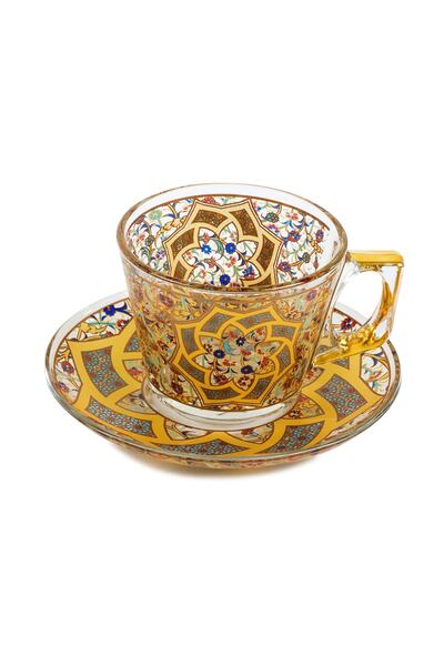 Paşabahçe Desenli 6 Kişilik 12 Parça Fincan Takımı