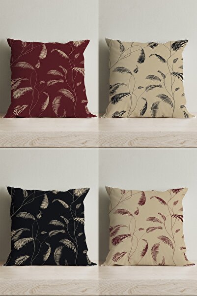 LadiesHome Спеціальний дизайн двосторонній цифровий друк декоративний чохол для подушки, 4 шт.